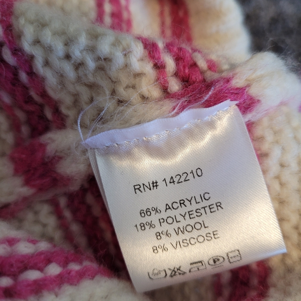 VOYAGEUR BY MERSEA SALT & SEA TURTLENECK SWEATER CREAN MAGENTA SMALL - Picture 12 of 12